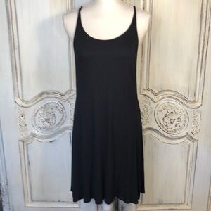 BDG Ribbed lightweight Rayon Deep Cut Racerback Spaghetti Straps mini Dress S/SP